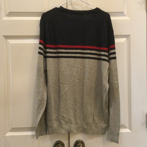 Men’s Nautica Striped Grey & Blue Sweater XL NWT - Picture 2 of 5